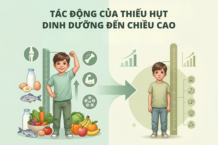 Tác động của thiếu hụt dinh dưỡng đến chiều cao