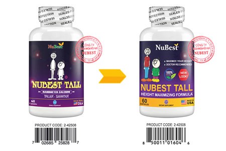 NuBest Tall đổi nhãn chai theo quy định mới của FDA Hoa Kỳ