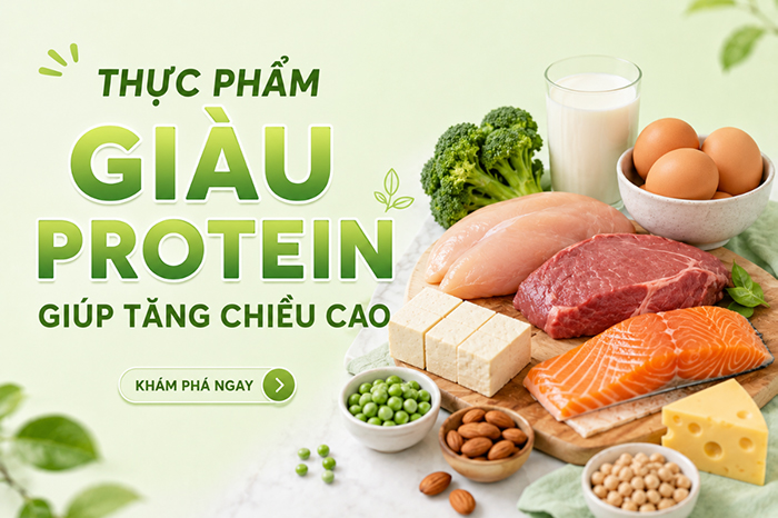 Thực phẩm giàu Protein giúp tăng chiều cao hiệu quả