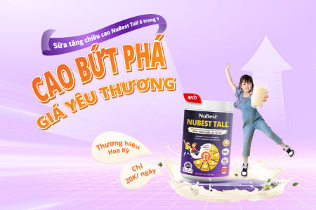 Đánh thức tiềm năng tăng trưởng với sữa tăng chiều cao NuBest Tall 6 trong 1