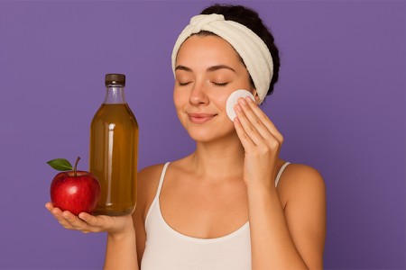 Cách rửa mặt bằng giấm giúp da sáng bóng căng mịn