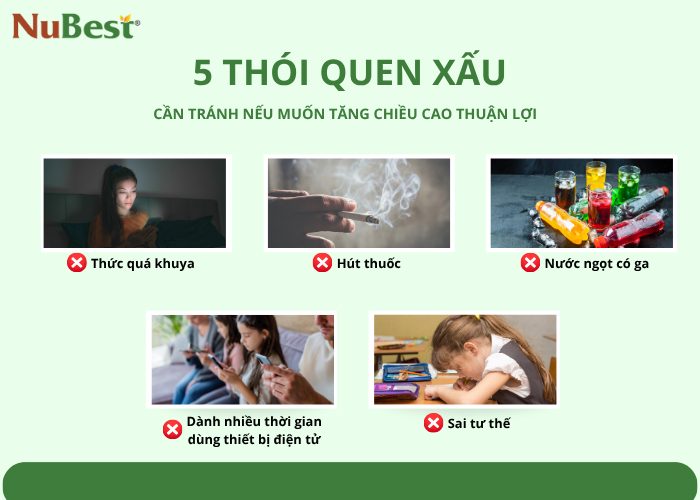 Tránh xa các thói quen xấu để phát triển chiều cao thuận lợi