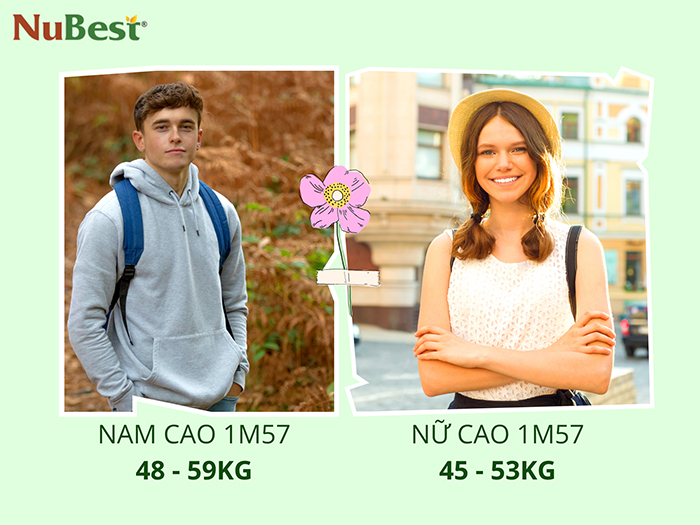 Sở hữu cân nặng hợp lý giúp bạn cân đối vóc dáng với chiều cao 1m57