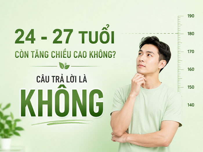 Chiều cao đã ngừng phát triển từ khoảng 20 tuổi