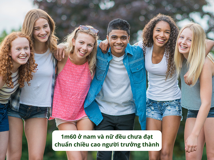 1m60 ở nam và nữ đều chưa đạt chuẩn chiều cao người trưởng thành