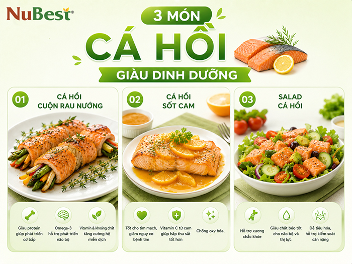 Các món từ cá hồi luôn giàu dinh dưỡng.