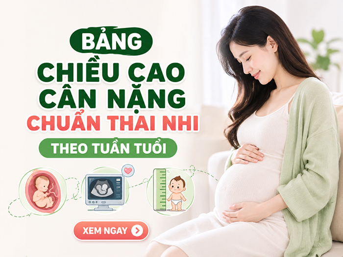 Cần theo dõi bảng chiều cao cân nặng thai nhi theo tuần tuổi.