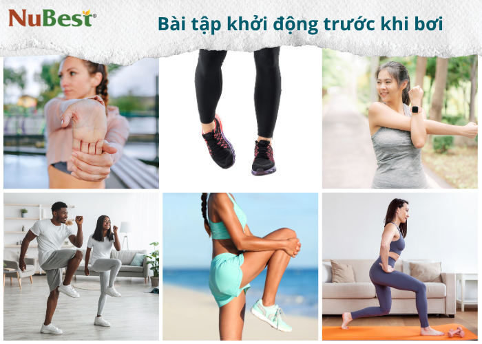 Các bài khởi động trước khi bơi giúp tránh chấn thương