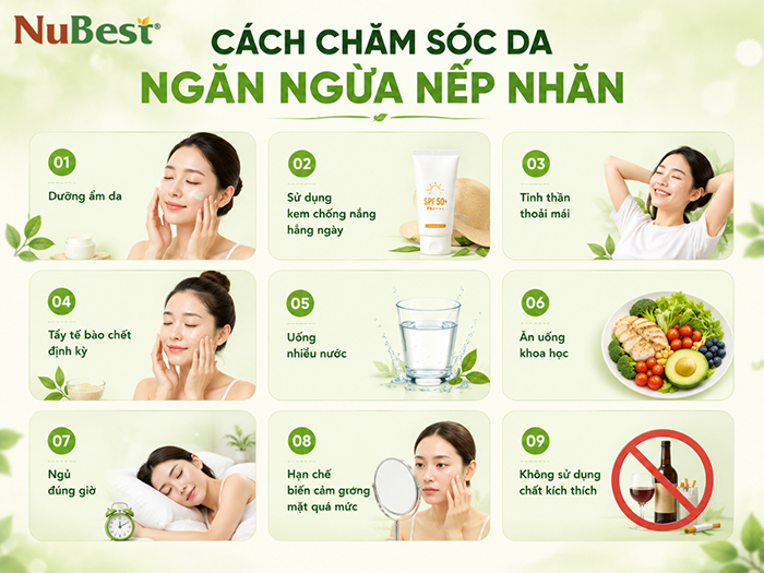 Hướng dẫn chăm sóc da ngăn ngừa nếp nhăn trán