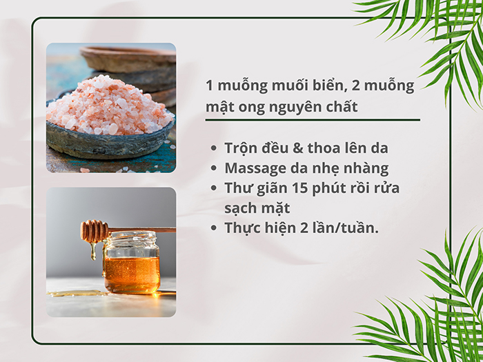 Cách chăm sóc da bằng muối và mật ong