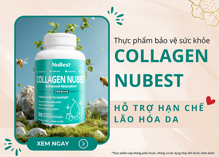 TPBVSK Collagen NuBest hỗ trợ bổ sung Collagen cải thiện làn da