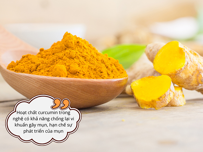 Trị mụn bọc bằng nghệ