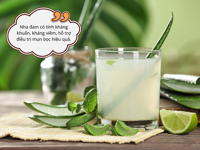 Trị mụn bọc bằng nha đam