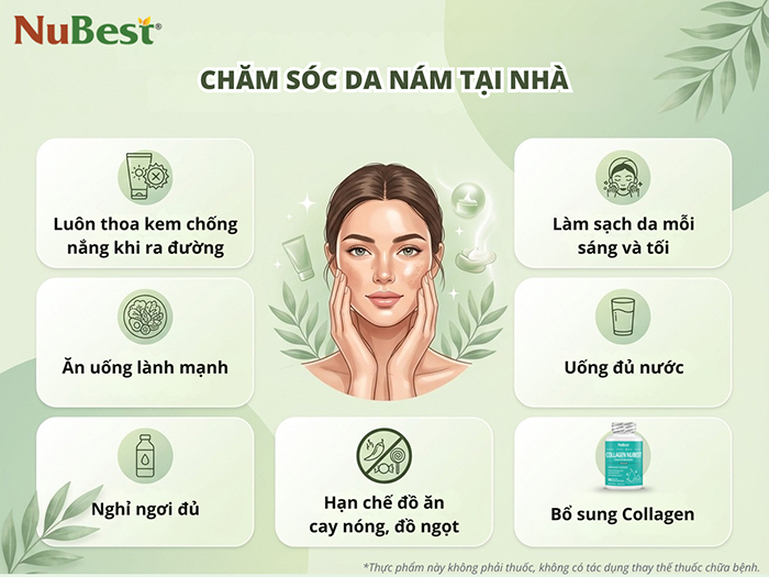 Cách chăm sóc da nám hằng ngày tại nhà.