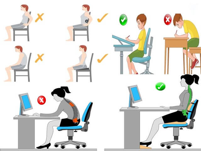 cải thiện tư thế đúng