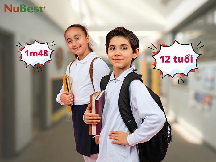 Chiều cao 1m48 ứng với mức chuẩn của tuổi 12