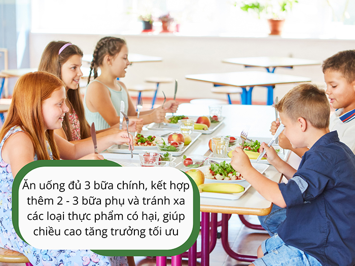 Ăn uống khoa học thúc đẩy chiều cao tăng trưởng tối ưu
