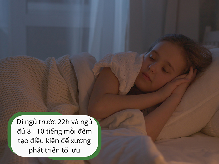 Ngủ đủ giấc tạo điều kiện để xương phát triển tốt nhất