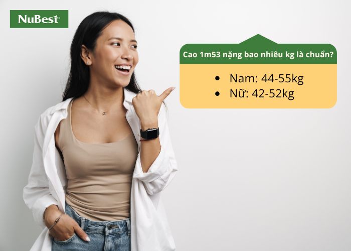 Cân nặng chuẩn của người cao 1m53.