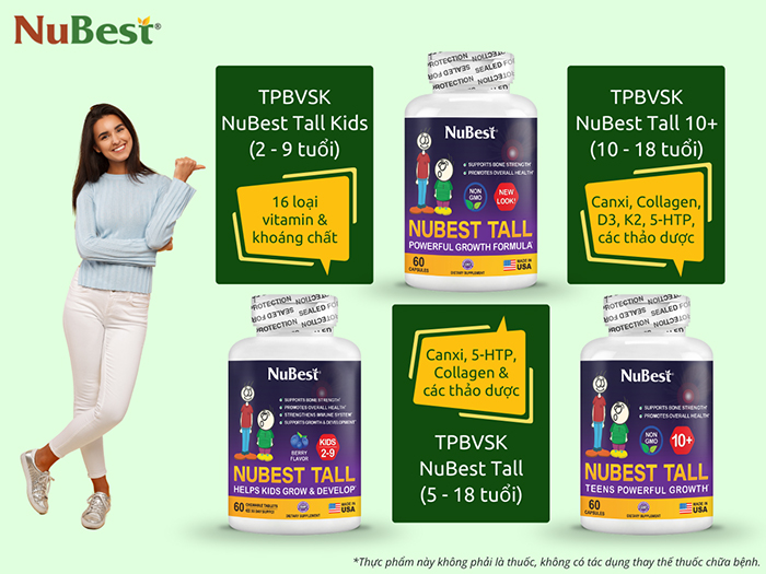 TPBVSK dòng NuBest Tall cho từng độ tuổi