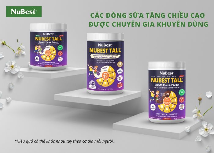 Các loại sữa tăng chiều cao chất lượng chất lượng trên thị trường hiện nay.