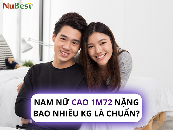 Mức cân nặng chuẩn cho nam nữ cao 1m72 là bao nhiêu?