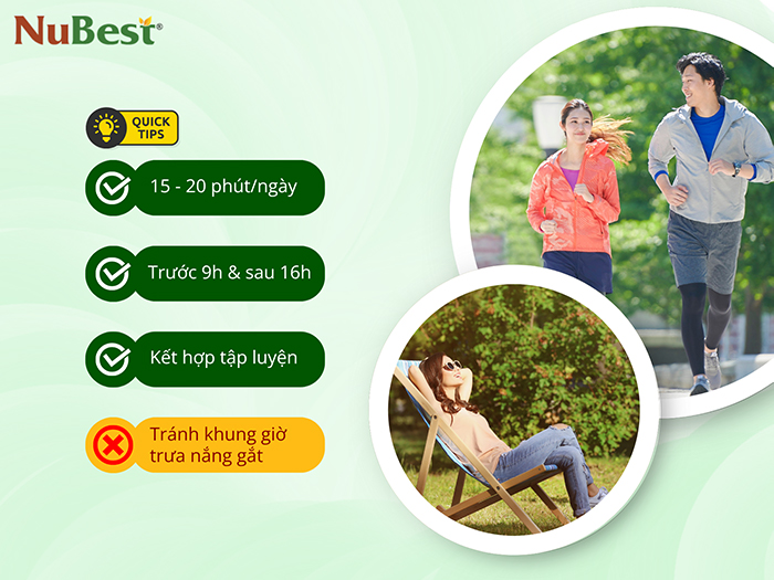 Lưu ý khi tắm nắng giúp đạt hiệu quả tổng hợp vitamin D đáng kể