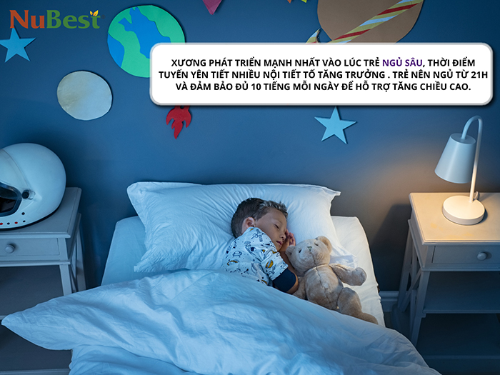 Trẻ đi ngủ đúng giờ, ngủ đủ giấc sẽ có điều kiện tăng trưởng tốt hơn