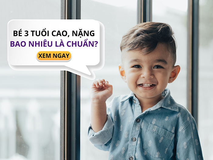 Biết chiều cao cân nặng chuẩn của trẻ 3 tuổi, ba mẹ thuận lợi giúp con trưởng thành