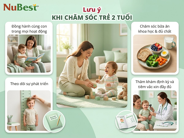 Lưu ý khi chăm sóc trẻ 2 tuổi để con phát triển toàn diện.