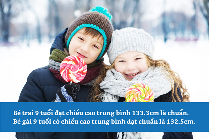 Chiều cao cân nặng chuẩn của trẻ 9 tuổi theo chuẩn WHO