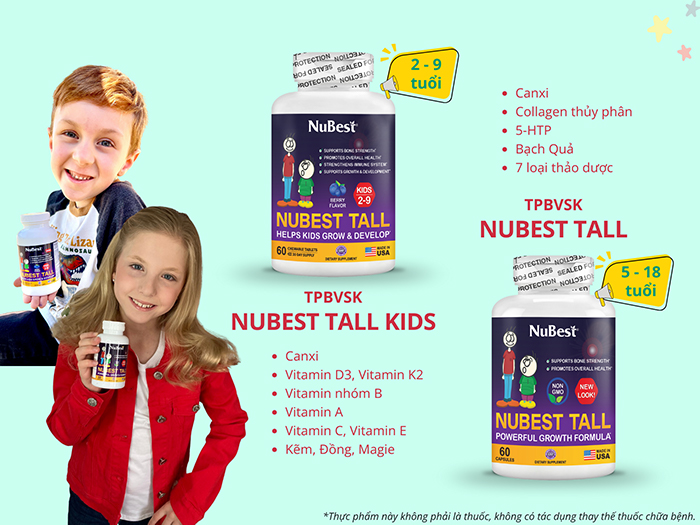 TPBVSK dòng NuBest Tall được tin dùng cho bé 7 tuổi ở 118 quốc gia thế giới