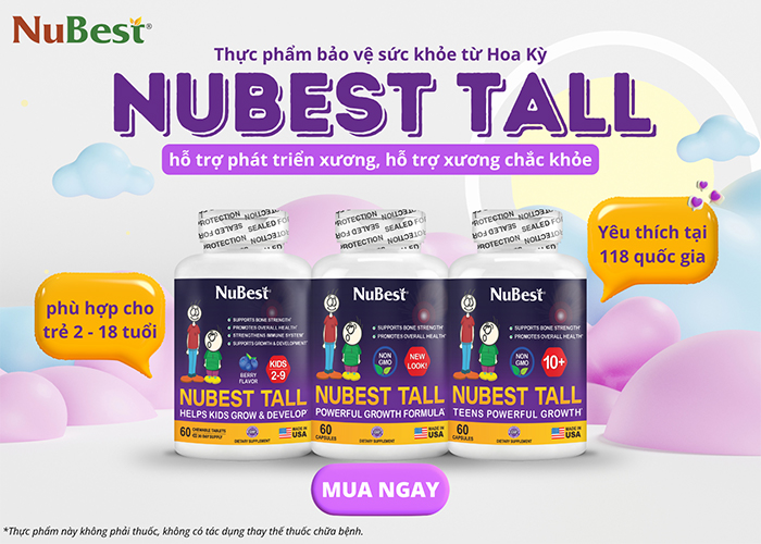Thực phẩm bảo vệ sức khỏe từ NuBest hỗ trợ bổ sung Canxi và dưỡng chất