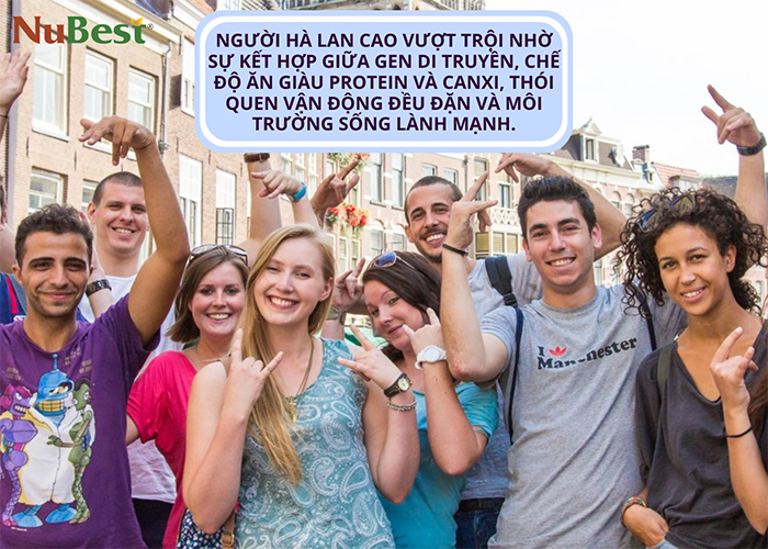 Điều kiện sống thuận lợi và chế độ dinh dưỡng chất lượng giúp người Hà Lan cao lớn