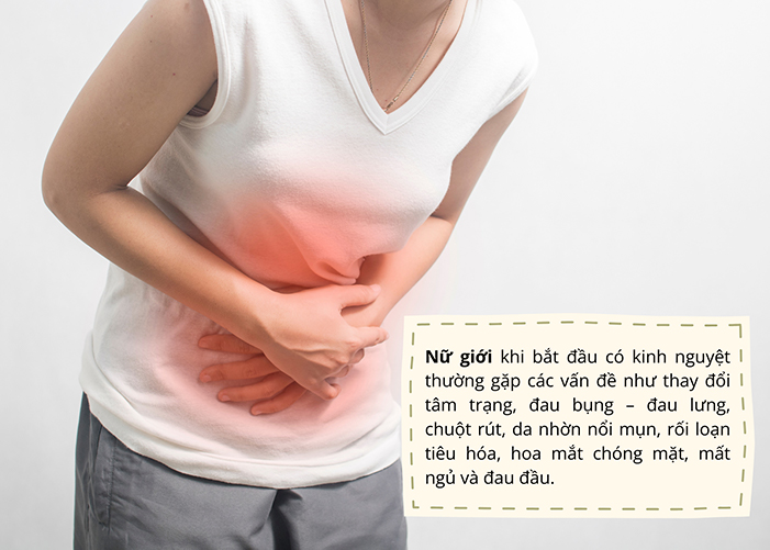 Những vấn đề phổ biến khi nữ giới đến kỳ kinh nguyệt