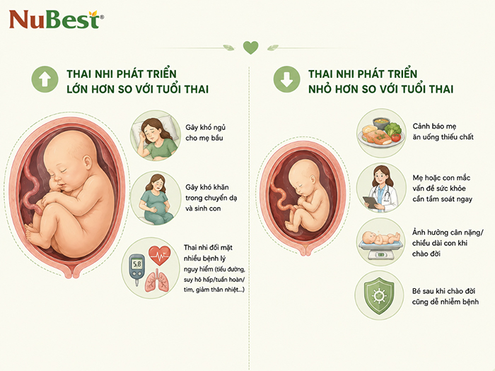 Tình trạng phát triển của thai nhi ảnh hưởng lên cả mẹ và con.