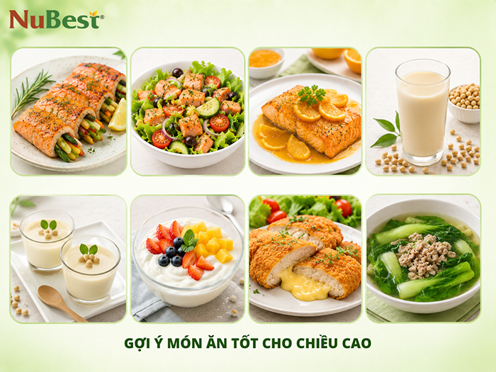 Gợi ý các món ăn tốt cho chiều cao.