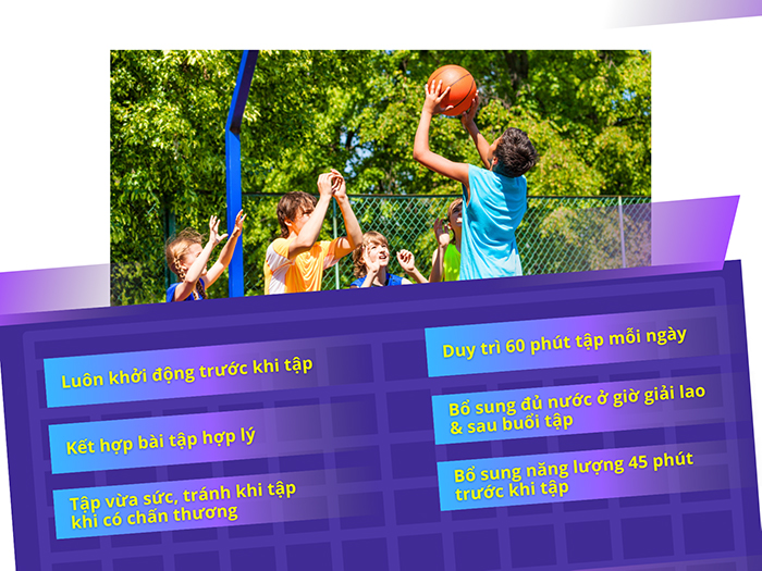 Lưu ý khi chơi thể thao giúp tăng chiều cao nhanh chóng