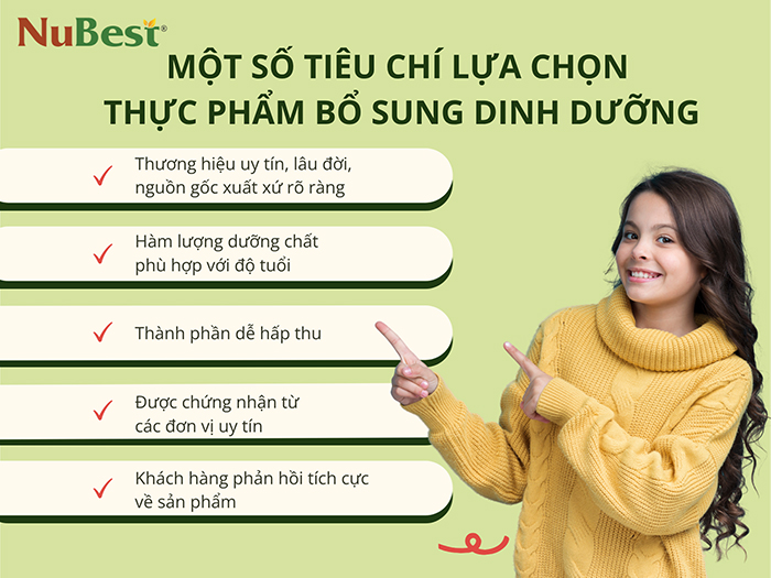 Một số lưu ý khi chọn thực phẩm bổ sung dinh dưỡng