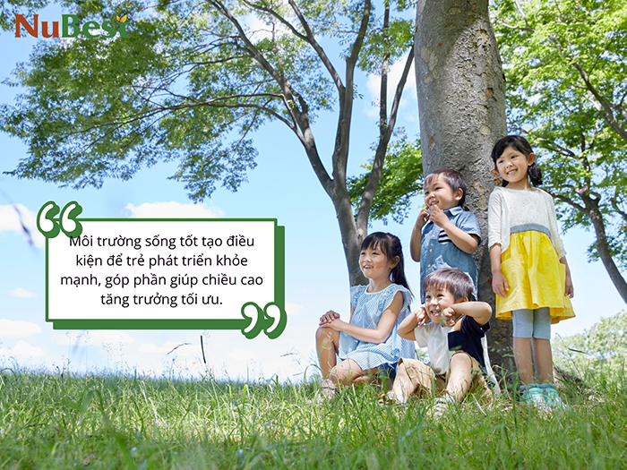 Môi trường sống ảnh hưởng đến quá trình phát triển chiều cao của trẻ