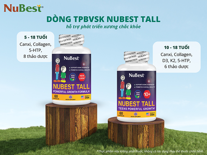 TPBVSK dòng NuBest Tall dành cho lứa tuổi 16 - 17