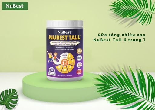 Sữa tăng chiều cao NuBest Tall 6 trong 1 phù hợp với trẻ 7 tuổi.