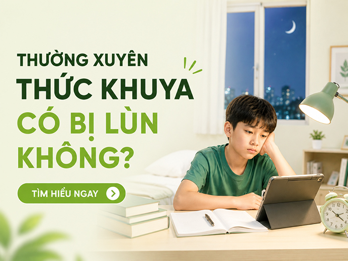Thức khuya sau 22h thường xuyên có thể khiến trẻ bị chậm tăng chiều cao.