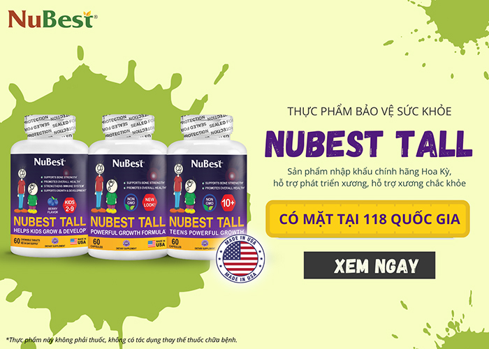 ​​​​​​​Các thực phẩm bảo vệ sức khỏe NuBest Tall phù hợp cho trẻ em và thanh thiếu niên