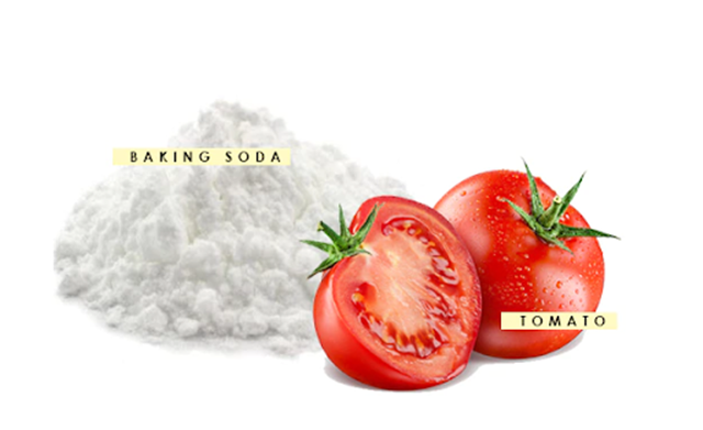 Cà chua kết hợp với baking soda vừa giúp trị mụn vừa giúp phục hồi da