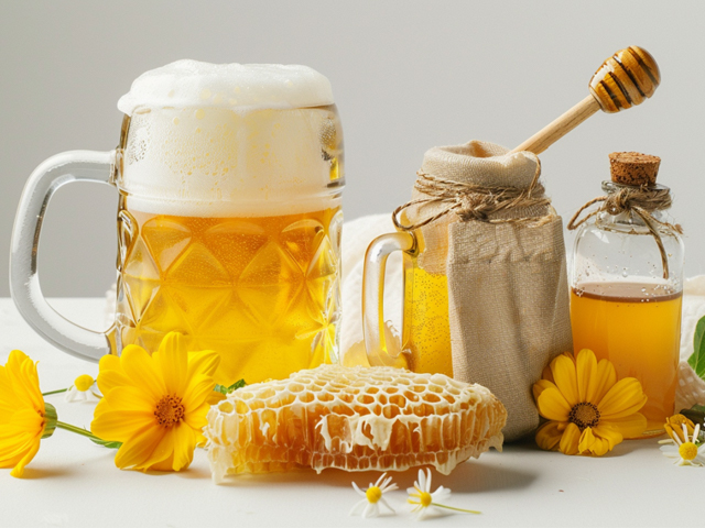 Bia và mật ong tạo thành mặt nạ trị mụn cho da hiệu quả