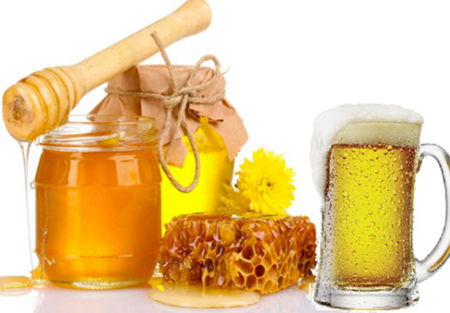 Bia và mật ong tạo thành mặt nạ trị mụn cho da hiệu quả
