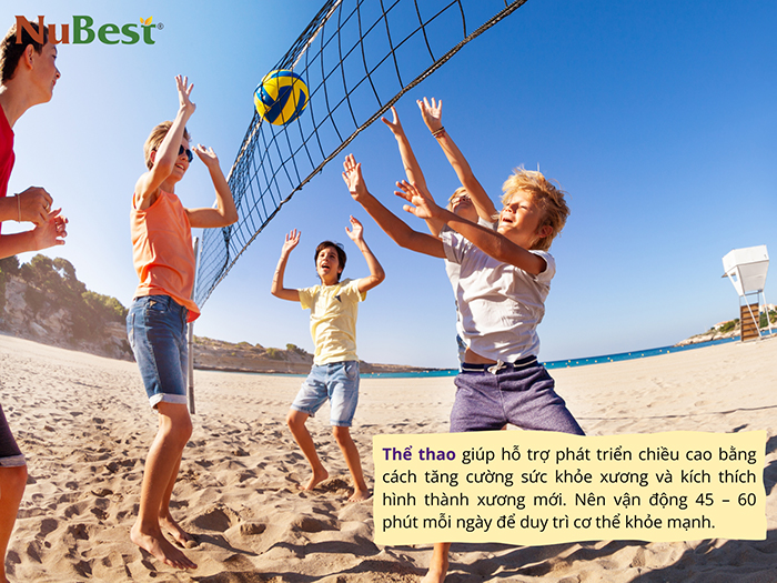 Chơi thể thao hằng ngày giúp chiều cao phát triển tốt