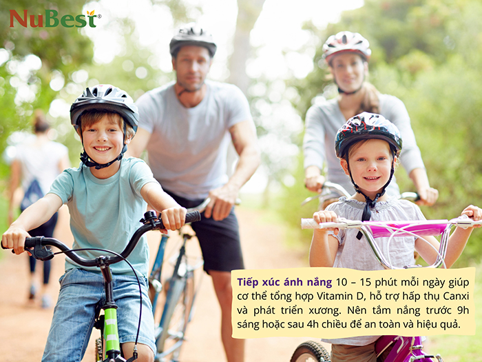 Tắm nắng mỗi ngày cải thiện sức khỏe xương và chiều cao