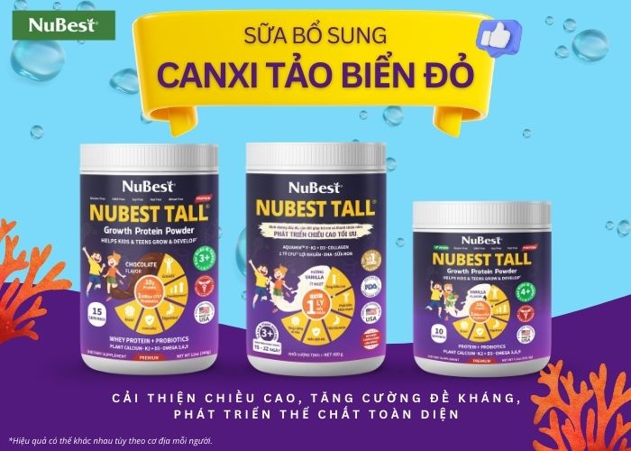 Những sản phẩm bổ sung Canxi tảo biển đỏ từ NuBest